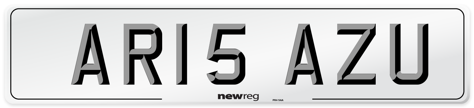 AR15 AZU Number Plate from New Reg